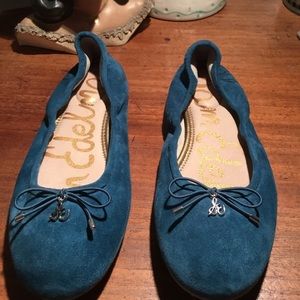 ❤️SOLD❤️ Sam Edelman Suede Teal Felicia Flats 8.5